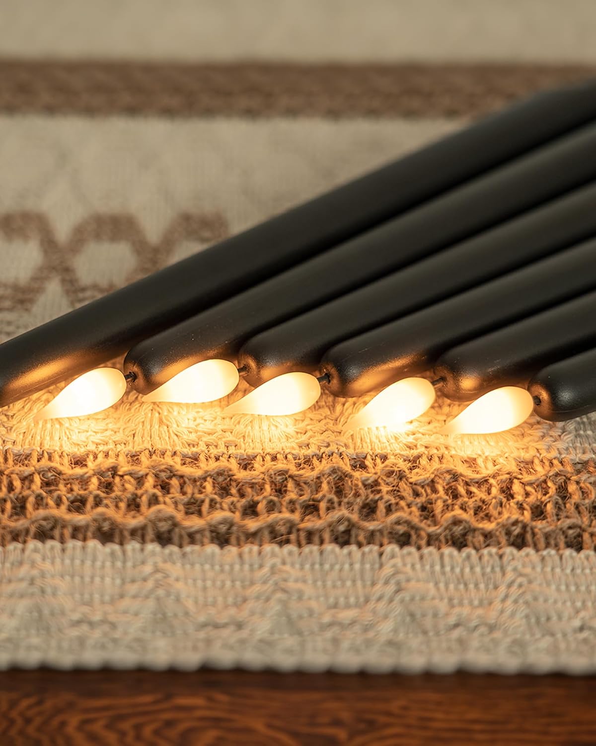 Homemory 12 Pcs Black Flameless Taper Candles Flickering, NO Remote, 11 Inches Taper Candles Battery Operated