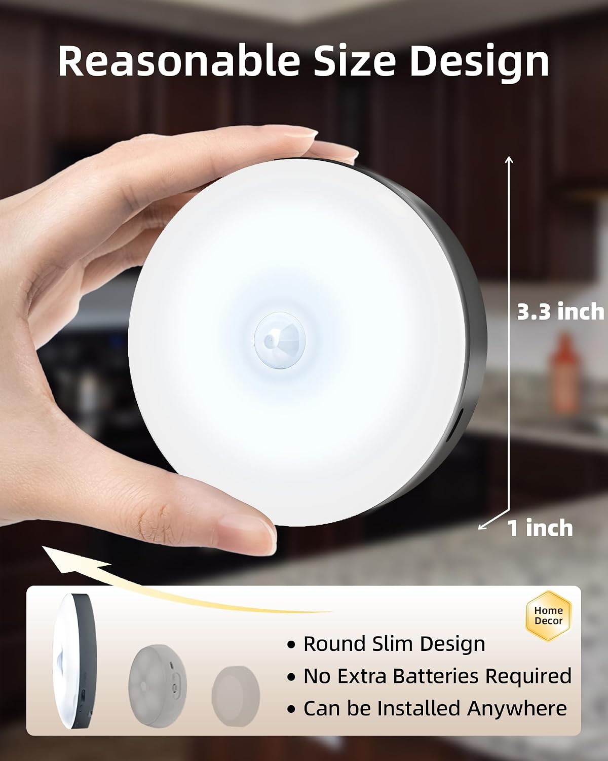 EZVALO Under Cabinet Lighting with Charging Station, 1000mAh Rechargeable Puck Lights with Remote, 3 Color Temps & 12