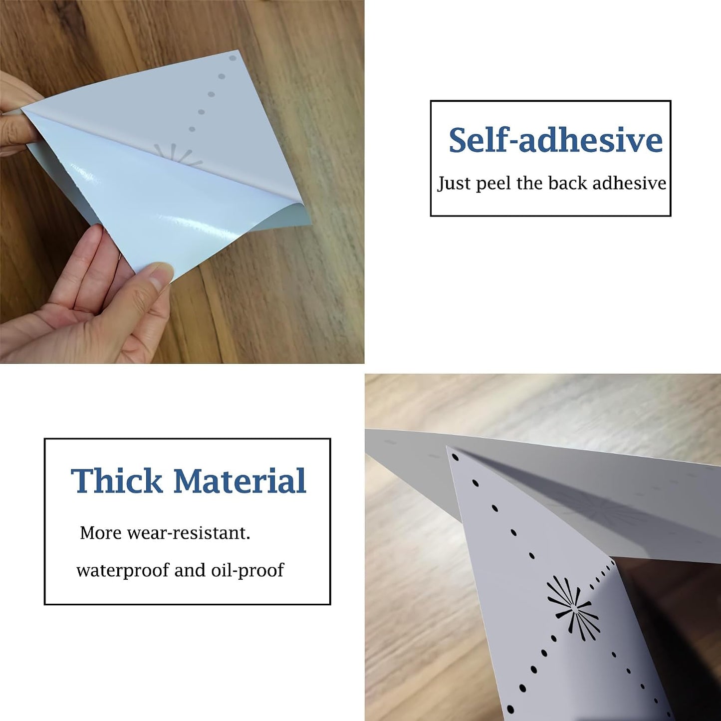 Peel & Stick Wall Tile Stickers Backsplash Self Adhesive / Black / 6 x 6 / Set of 12