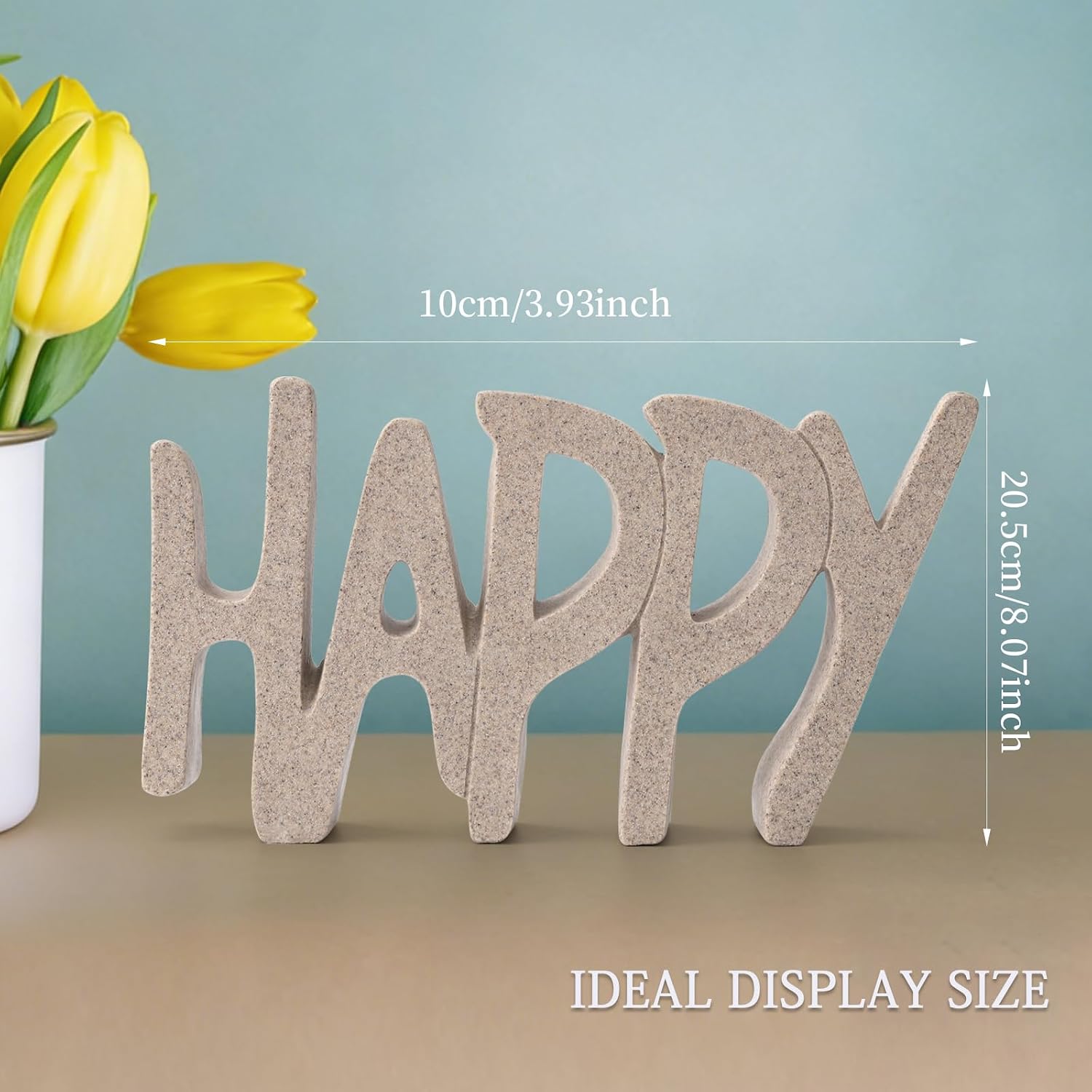 Happy Sign Decor Statue / Modern