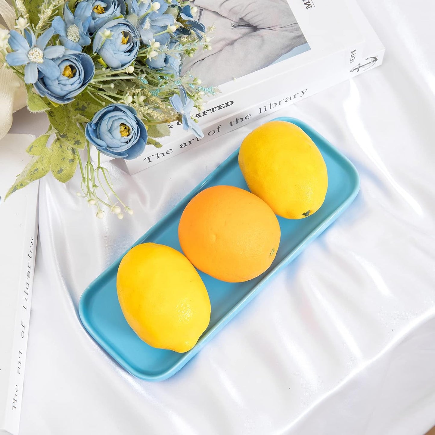 Ceramic Bathroom Tray / Blue