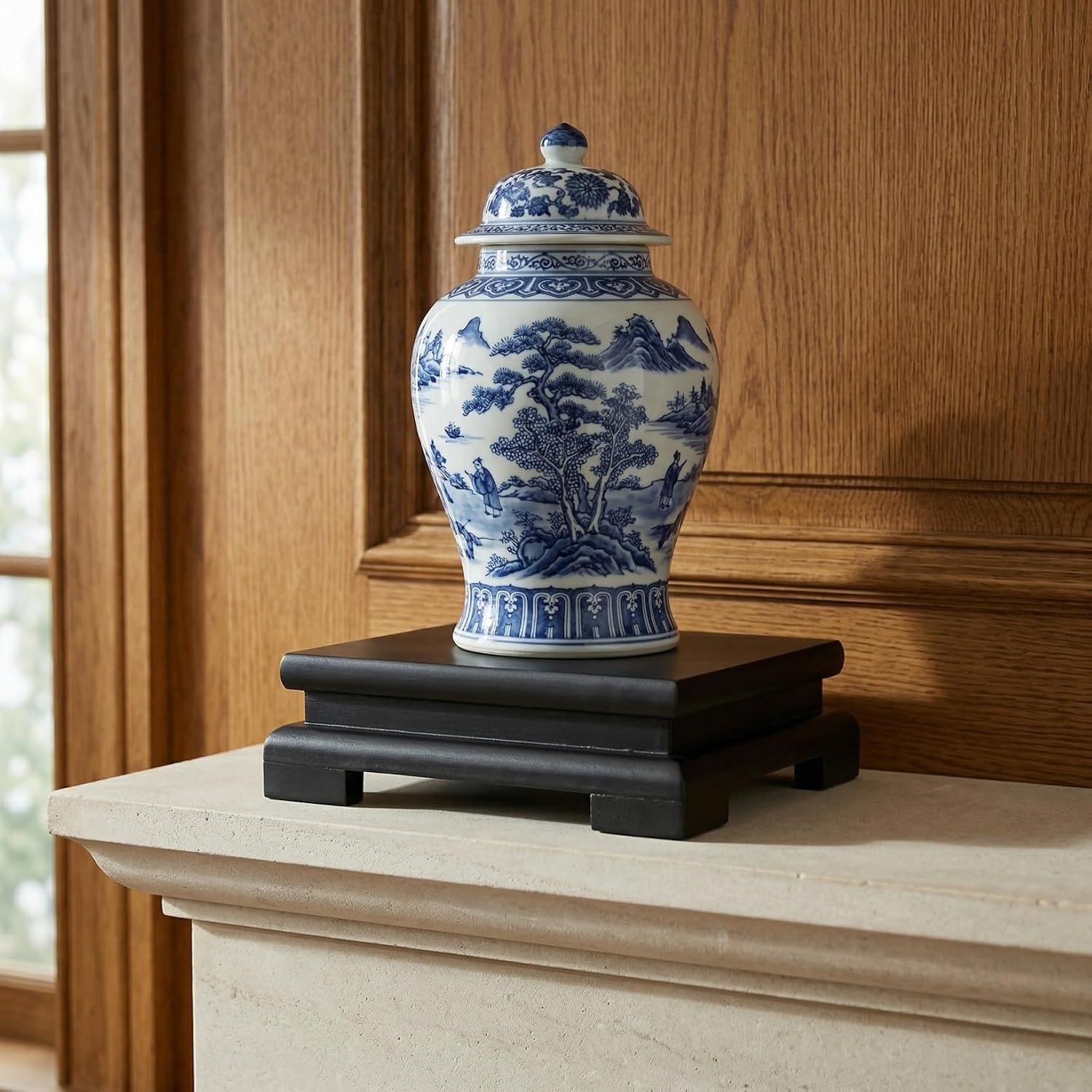 Chinese Plant Stand Oriental Furniture Wooden Display Base Square Pedestal Vase Base Table Lamp