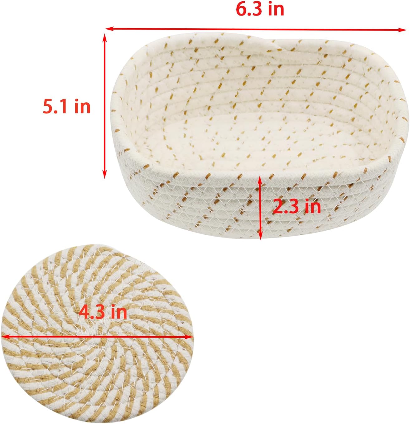 Holder / Cotton Woven Absorbent Coasters for Drinks Beer Coffee / Set of 12