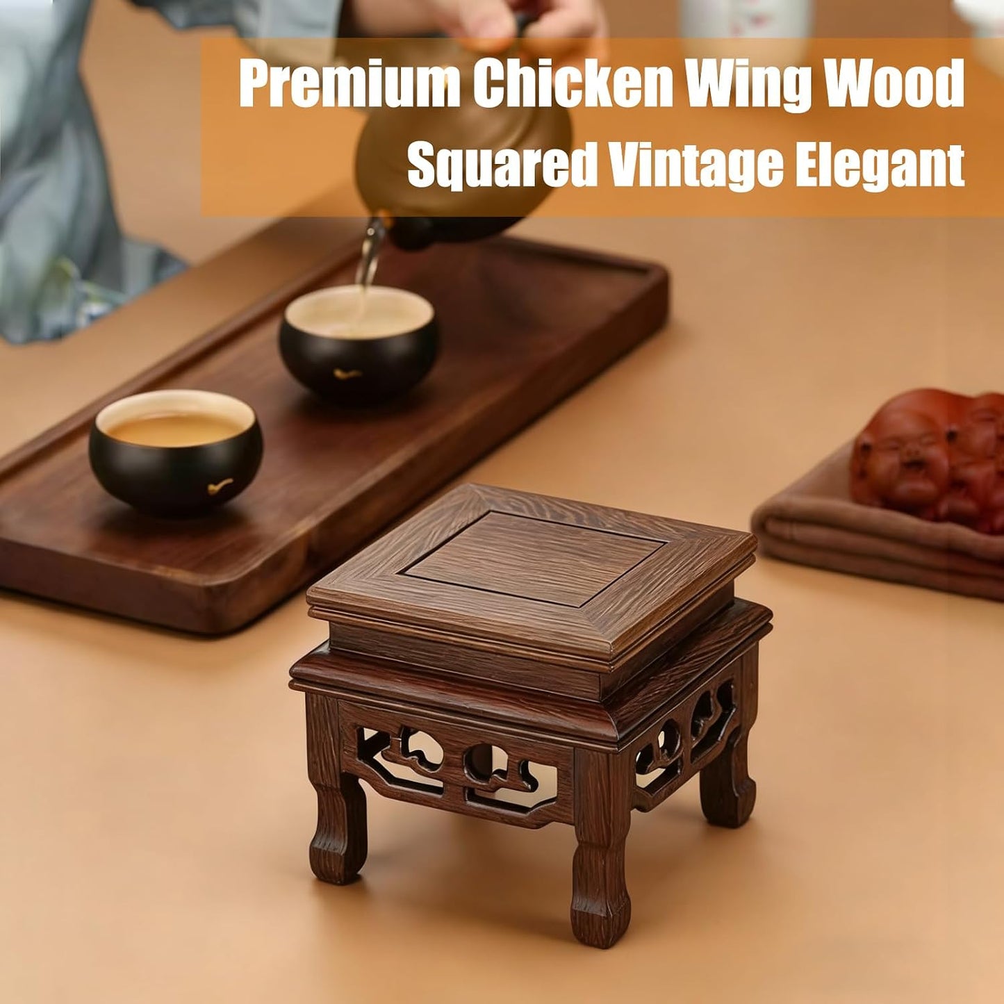 Mini Wood Pedestal Stand