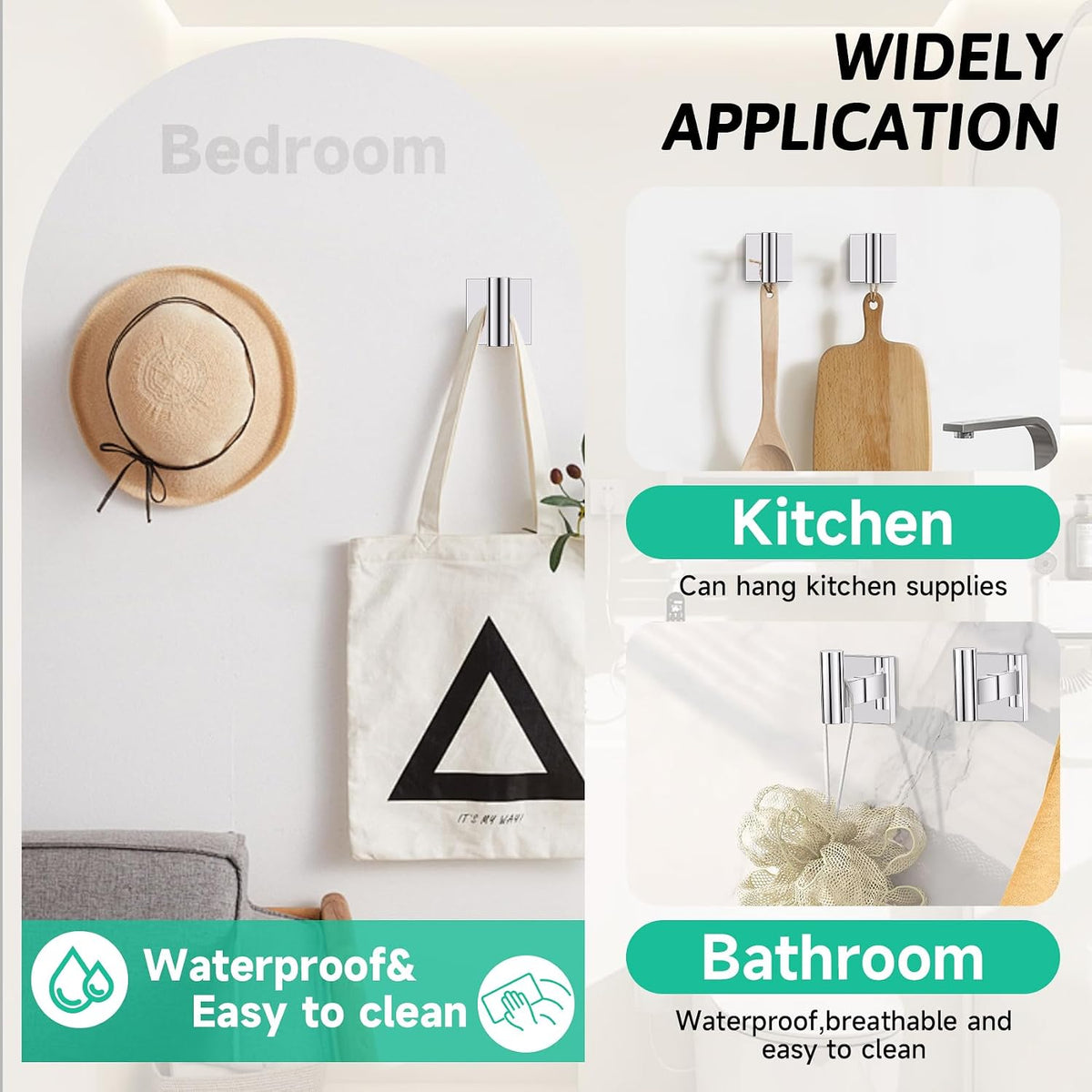 Polished Chrome Bathroom Hardware Accessories Towel Bar Set, 10 Pieces Bathroom Towel Bar Holder Set, 23.6 Inch
