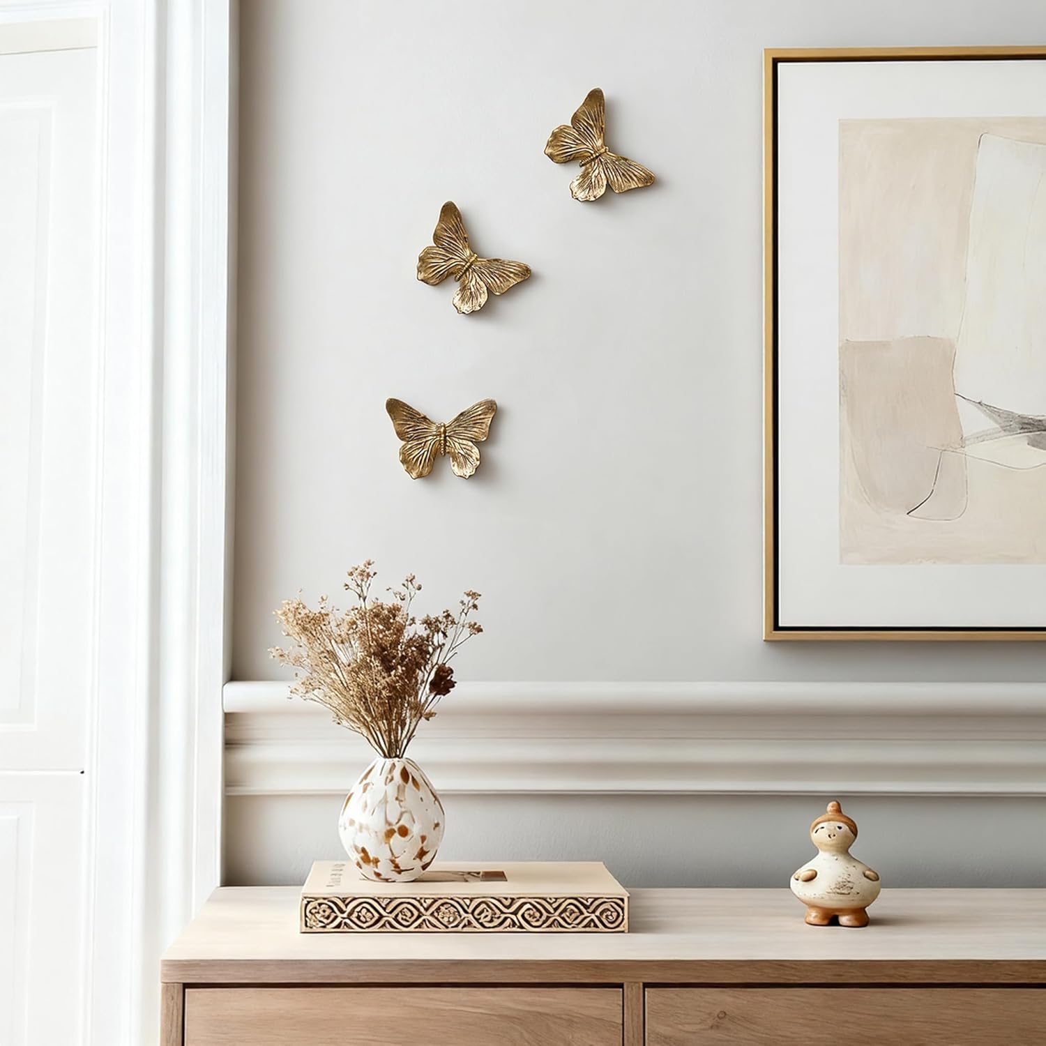 3D Butterfly Wall Decor Set / Copper / Set of 3