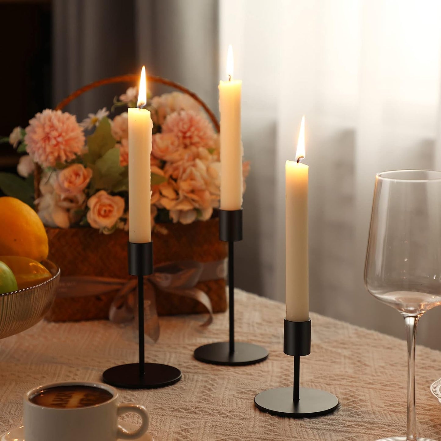 Sieral Candle Holders Bulk Taper Candlesticks Holders Set Modern Decorative Metal Candelabras for Wedding Anniversary
