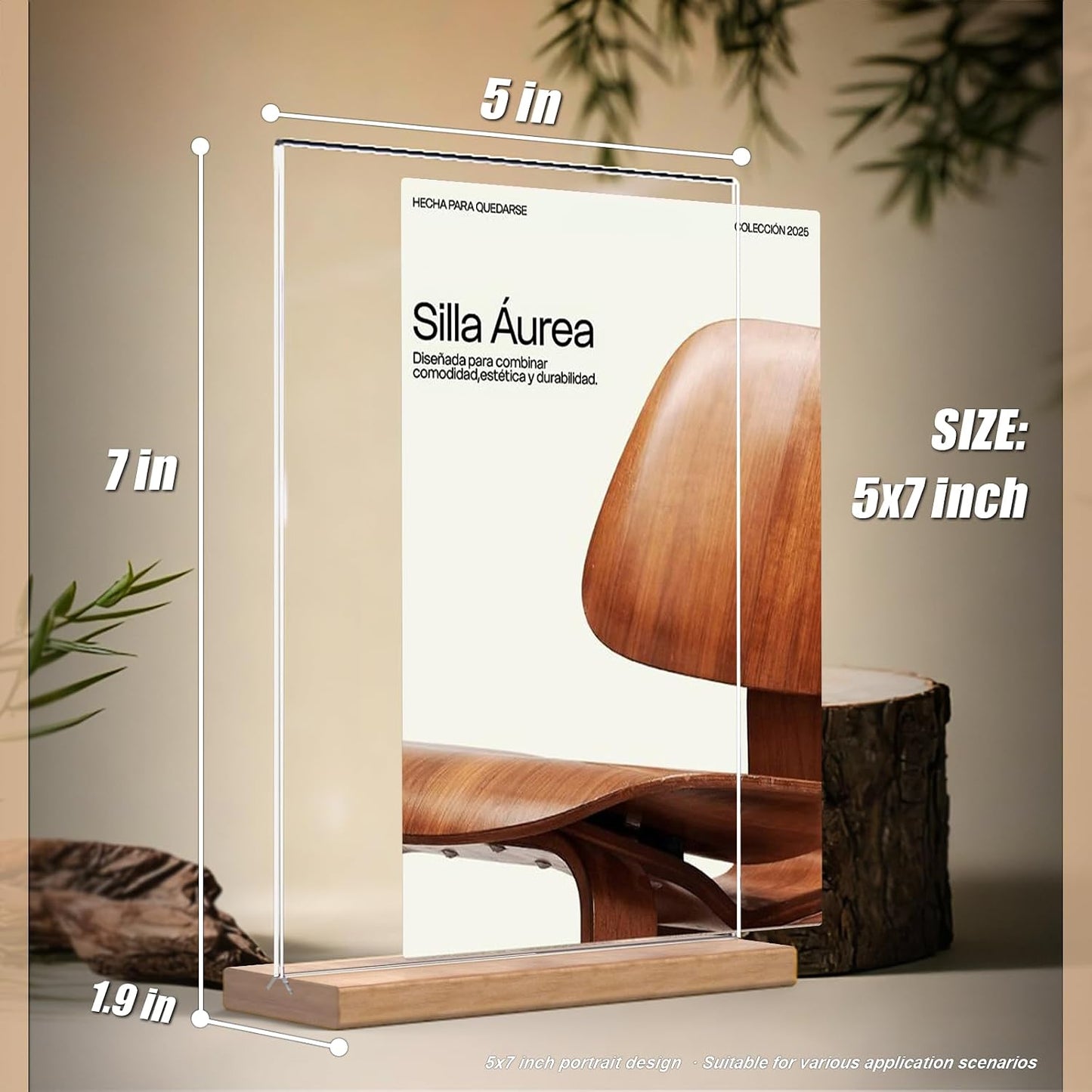 acrylic sign holder / 5*7 / 5 x 7 / Set of 6
