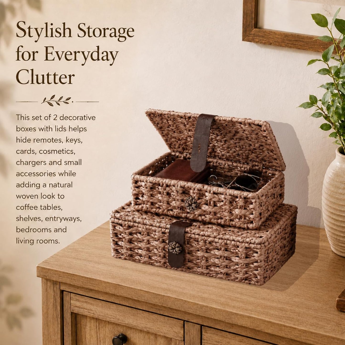 Wicker Storage Baskets / Set of 2