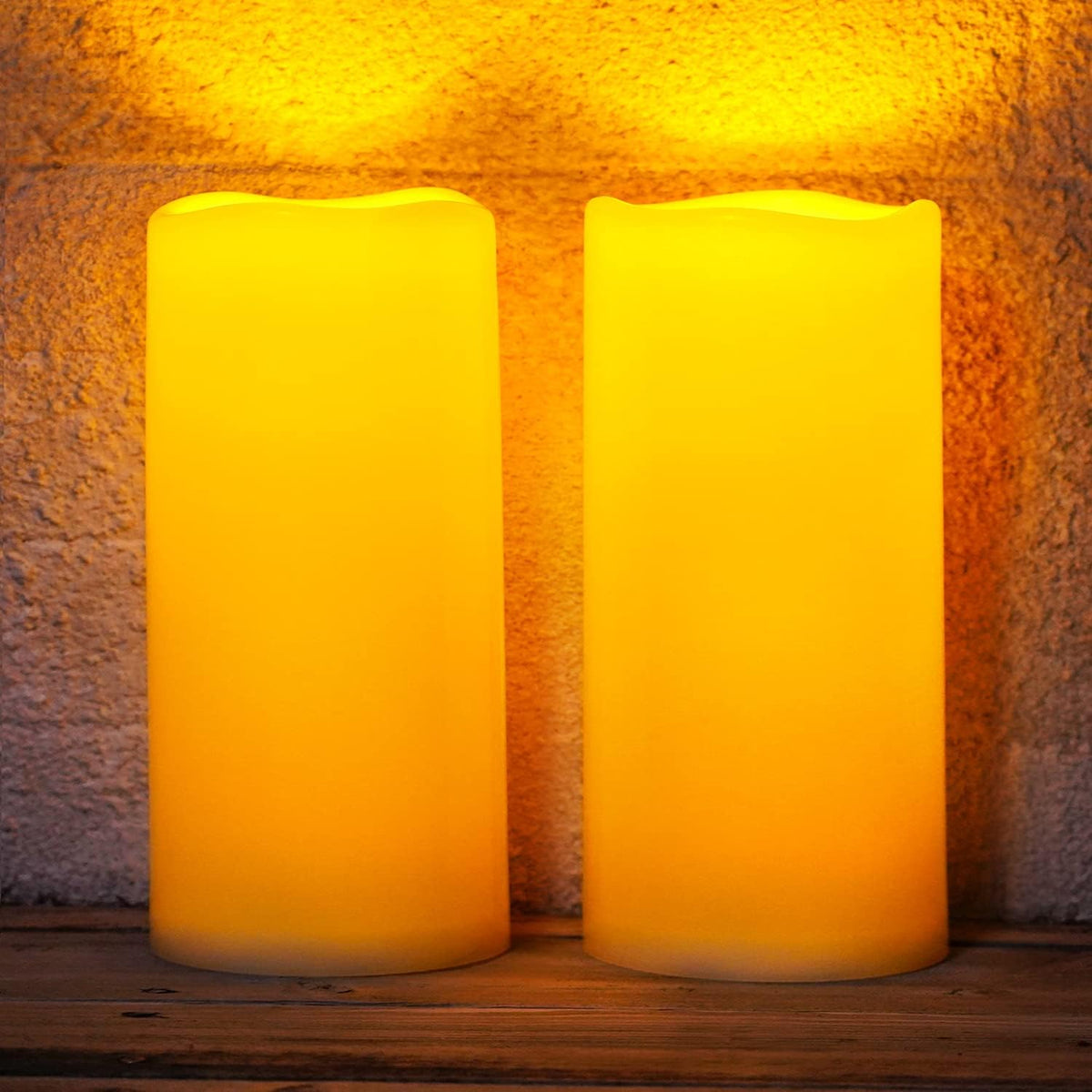 Homemory Dark Gray Flameless Candles, Purple Glow, Remote Timer, Set of 3