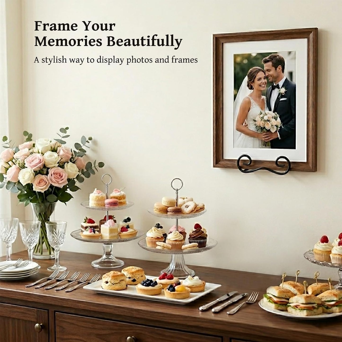 Vertical Metal Holders for Decorative Plates / Black / Large