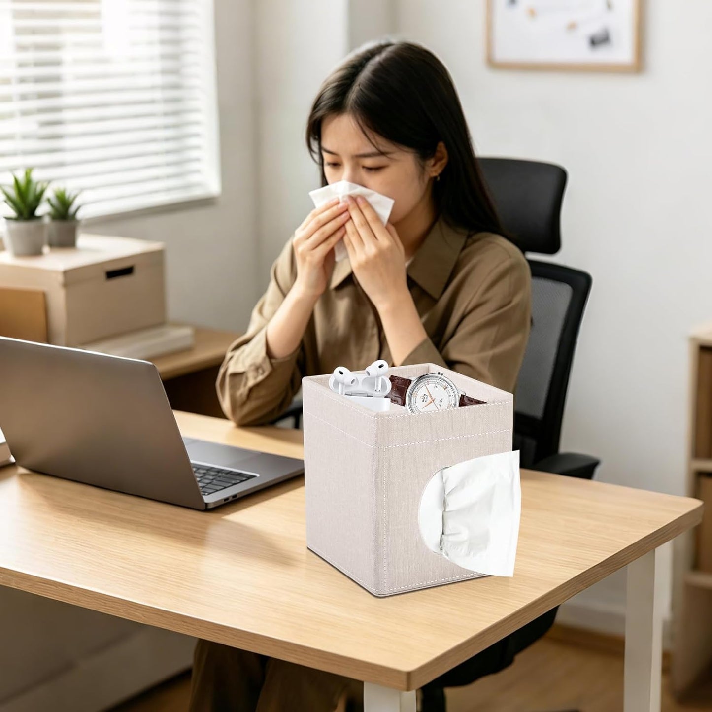 Tissue Box Cover / Beige