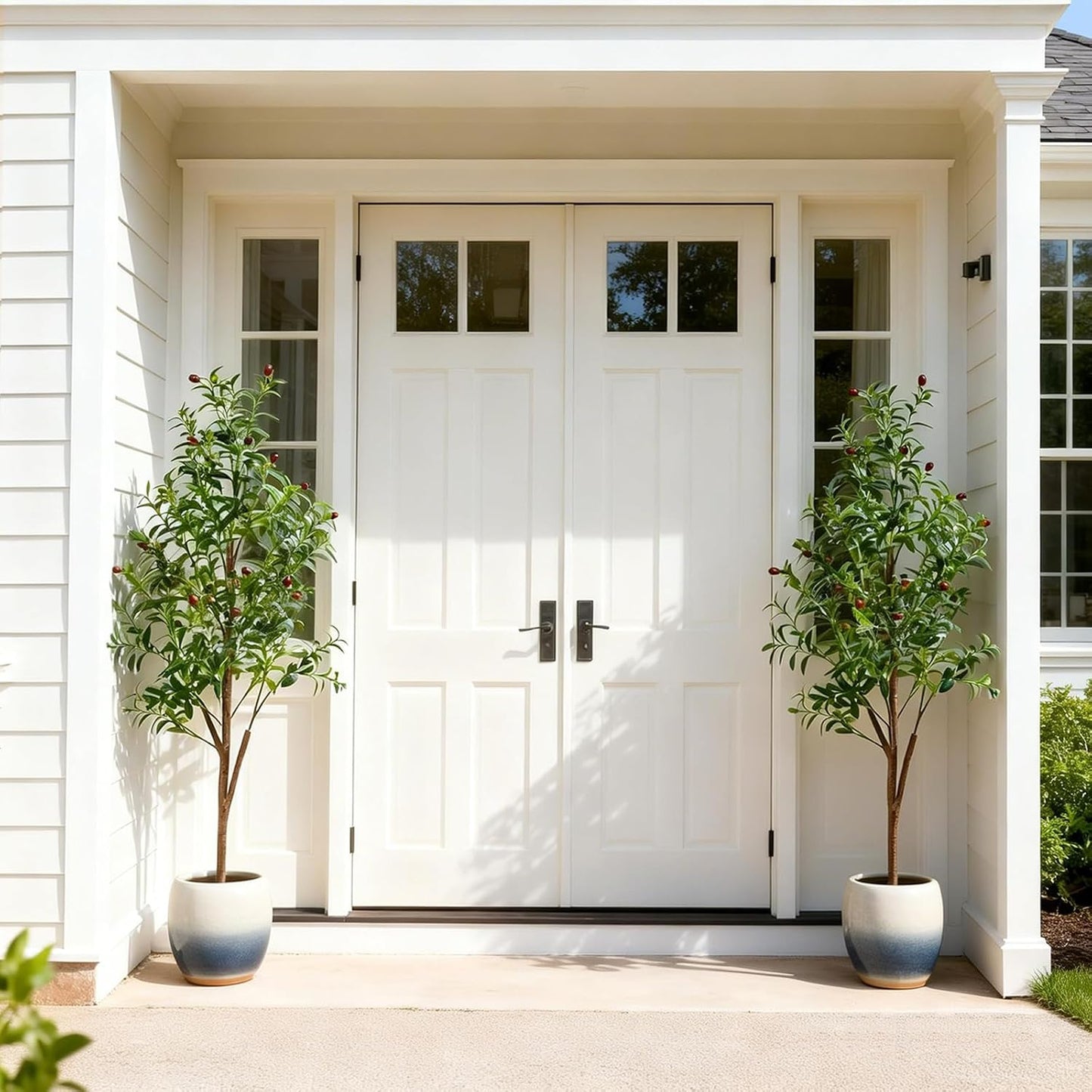 Indoor Tall Faux Olive Tree in Planter / Olive Tree 5ft / 5 Inch