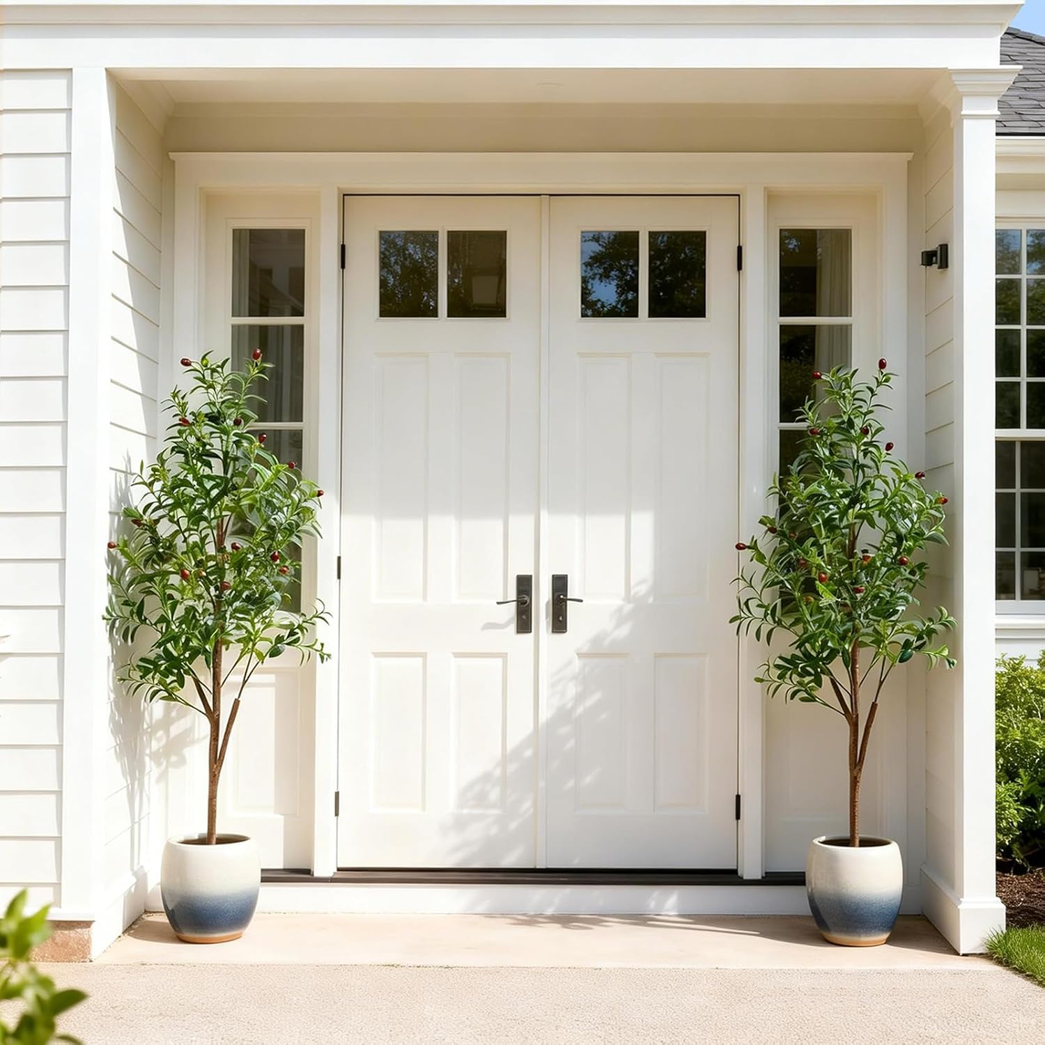 Indoor Tall Faux Olive Tree in Planter / Olive Tree 5ft / 5 Inch