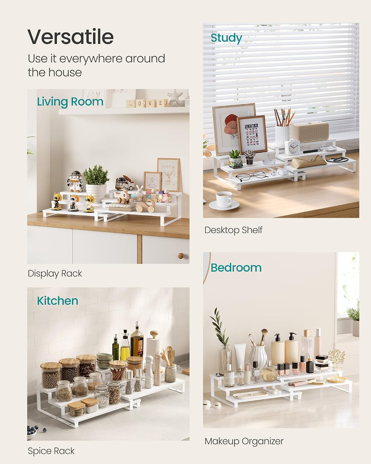 SONGMICS Display Risers, Perfume Organizer Stand, Cupcake Stand Holder | Cupcake Stand Holder, Spice Rack, Steel