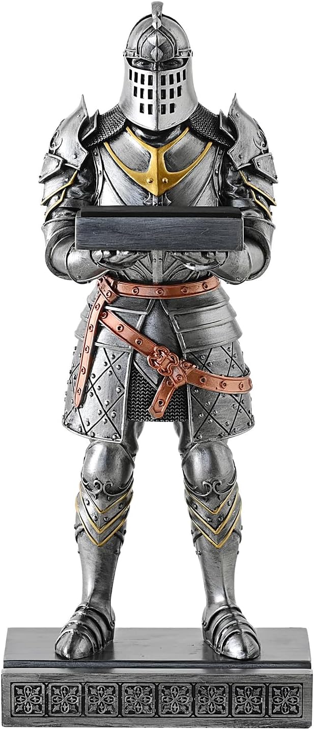 King's Guard Headphone Stand Watch Stand Jewelry Holder Tray Tower Iron | 12.20 Inch Resin Warrior Pen Holder Cell