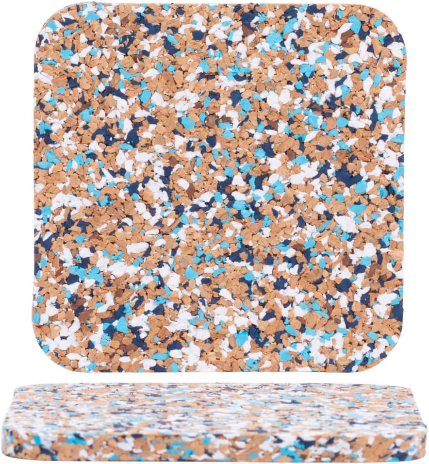 Colorful Drink Coaster / Blue / Set of 4