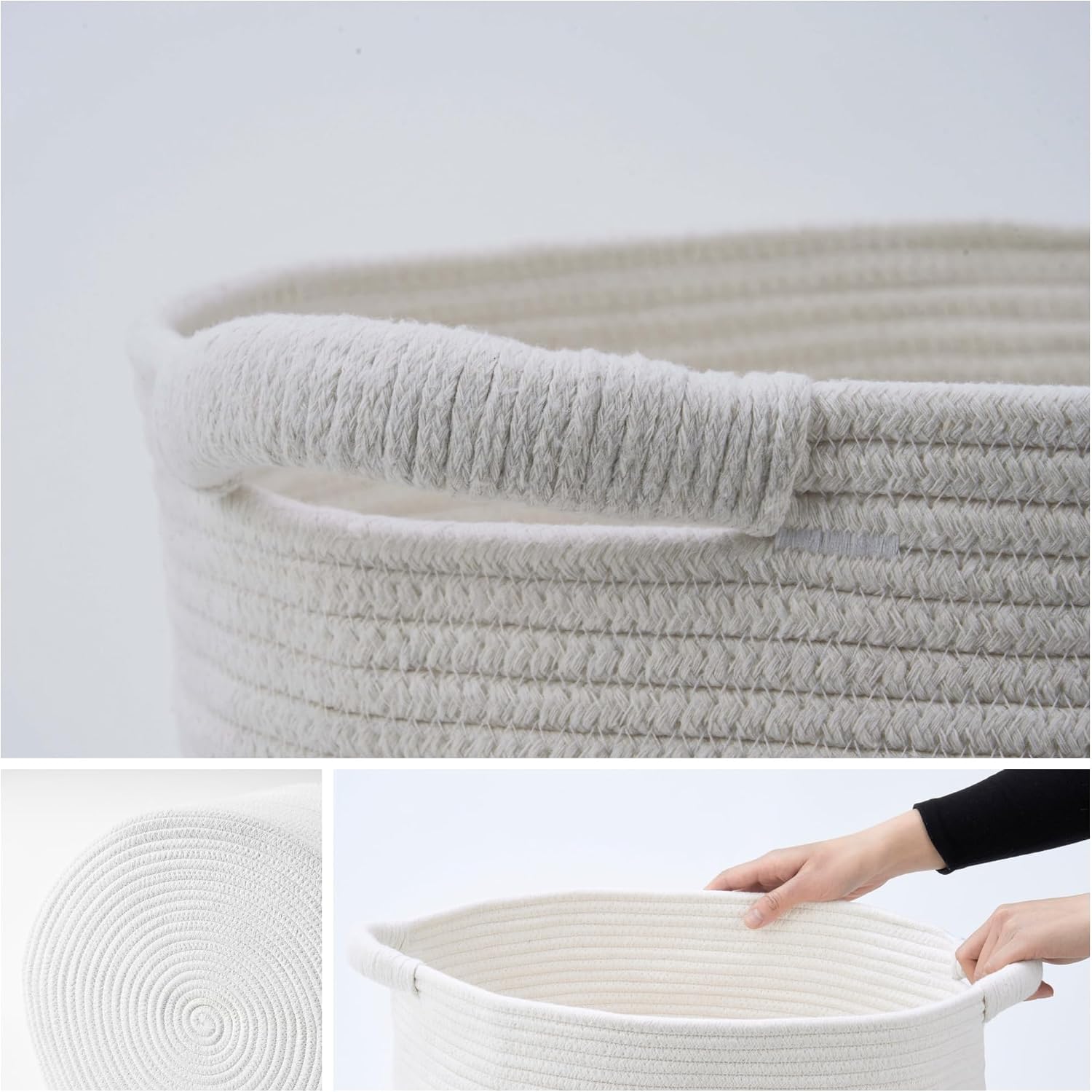 Blanket Basket / Pillows & Laundry / White / 16 x 16 x 14