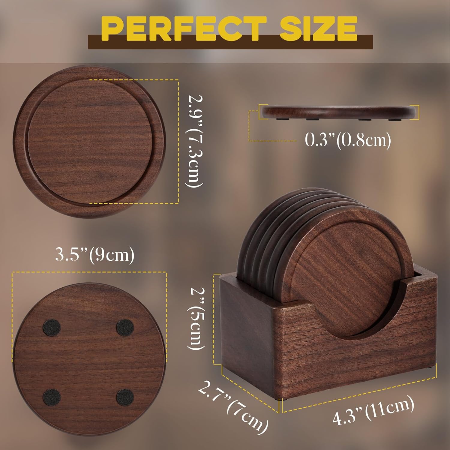 Holder / with Wooden Holder / Set of 6