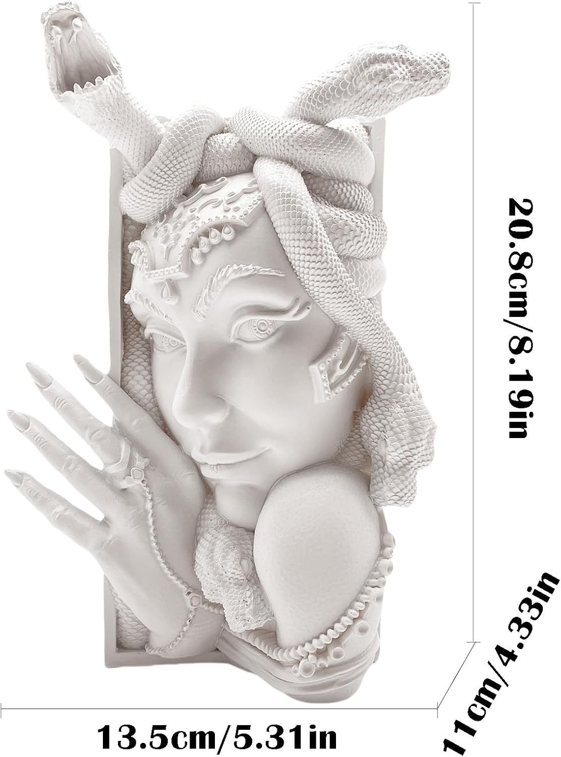 Medusa Head Book Nook / White