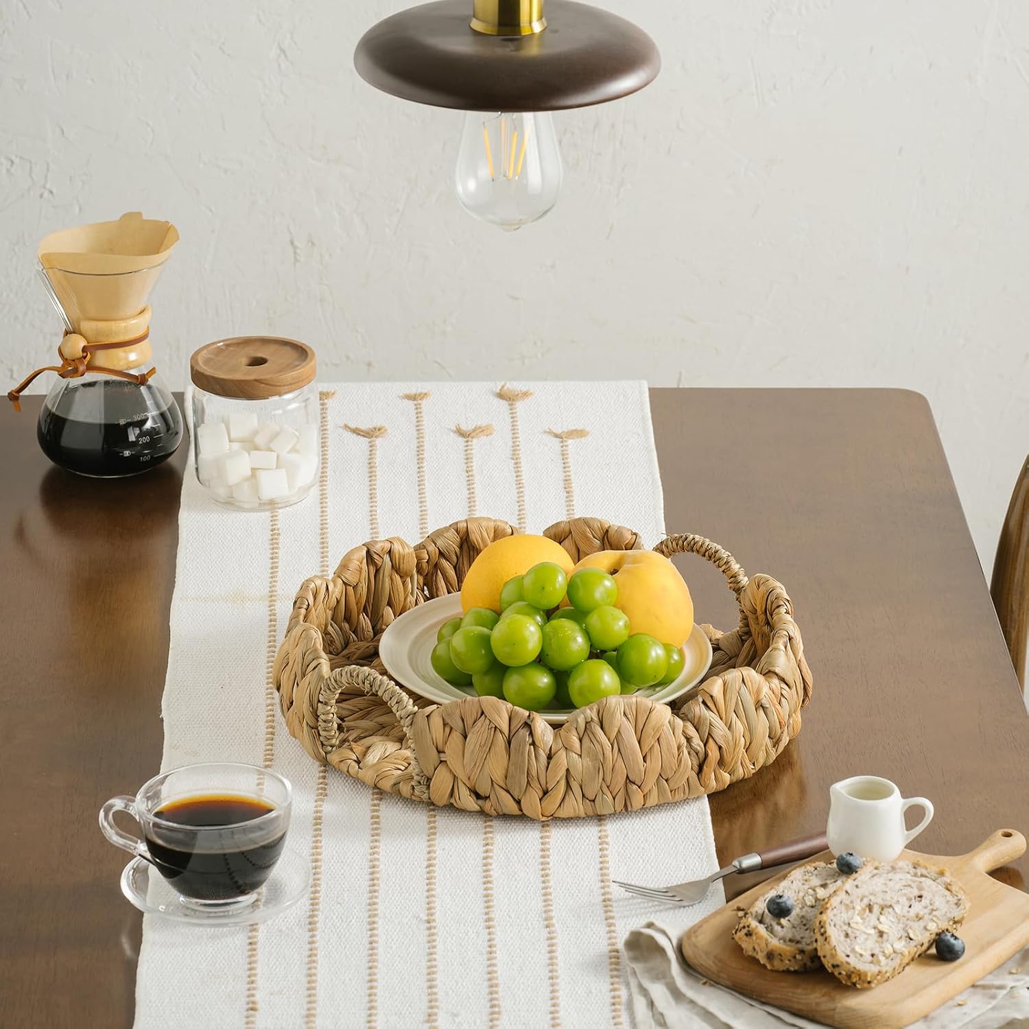 Seagrass Handwoven Trays / Water Hyacinth-round / Set of 13