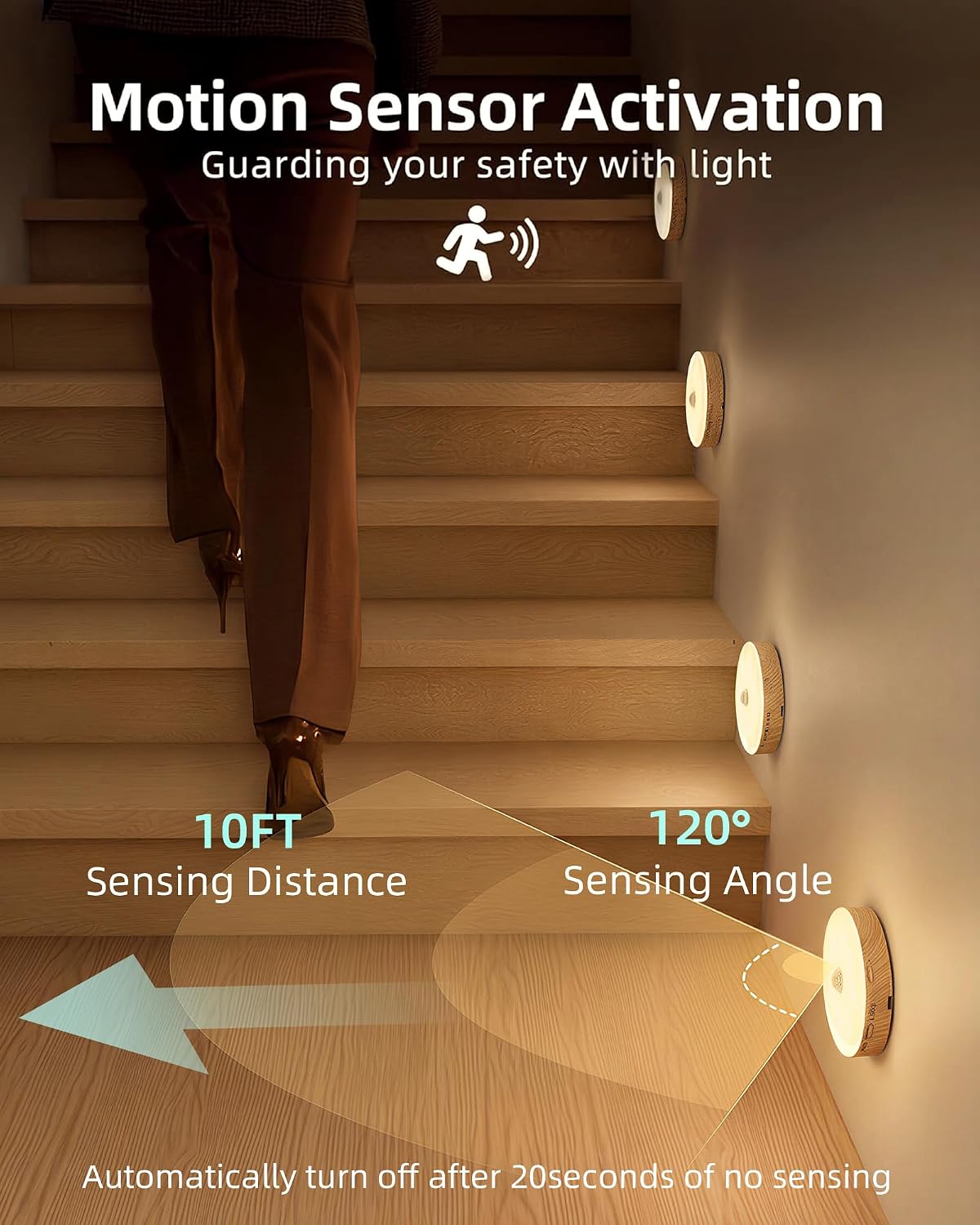 EZVALO Under Cabinet Lighting with Charging Station, 1000mAh Rechargeable Puck Lights with Remote, 3 Color Temps & 12