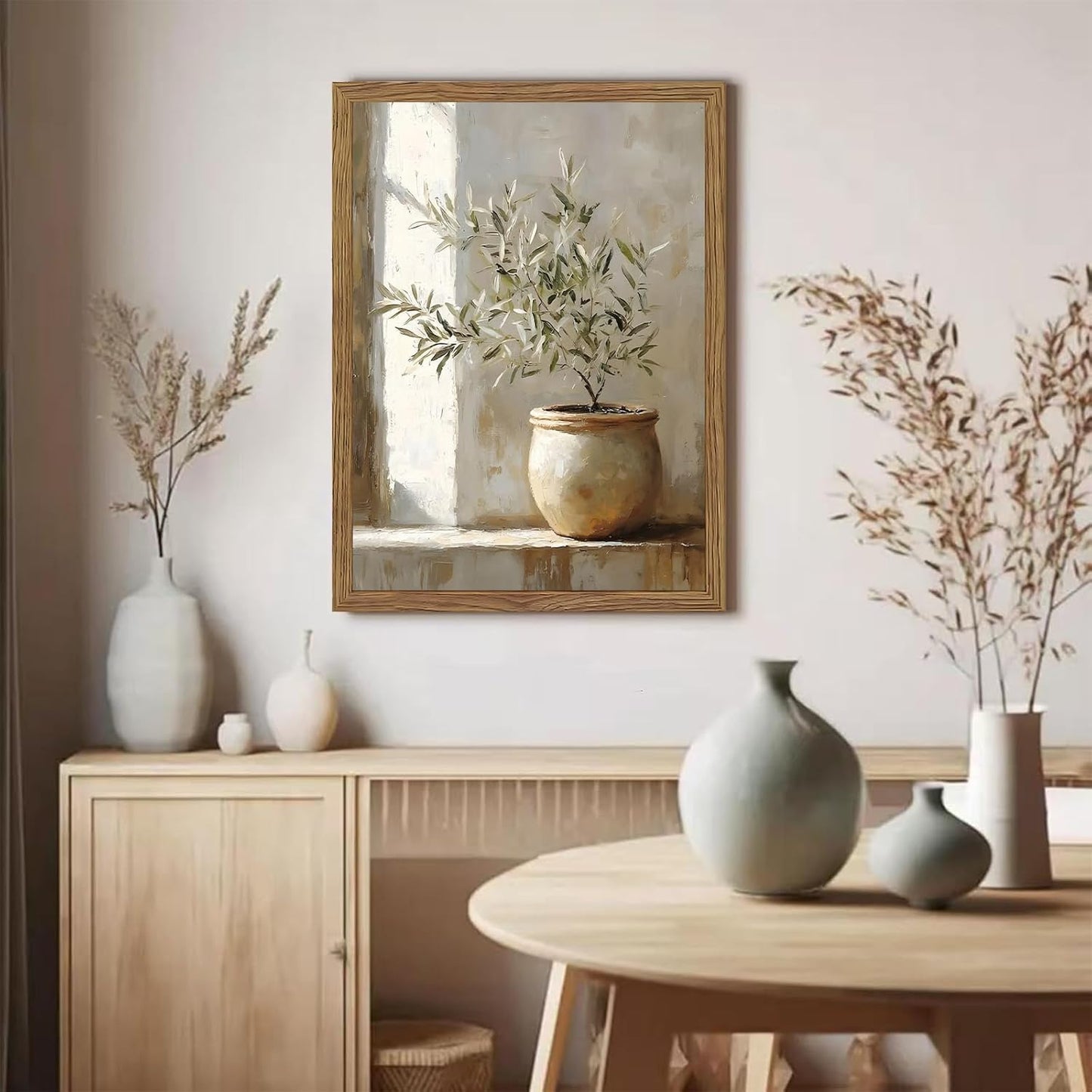 Rustic Potted Plant Paintings Prints / Olive Tree / 10"L x 8"W