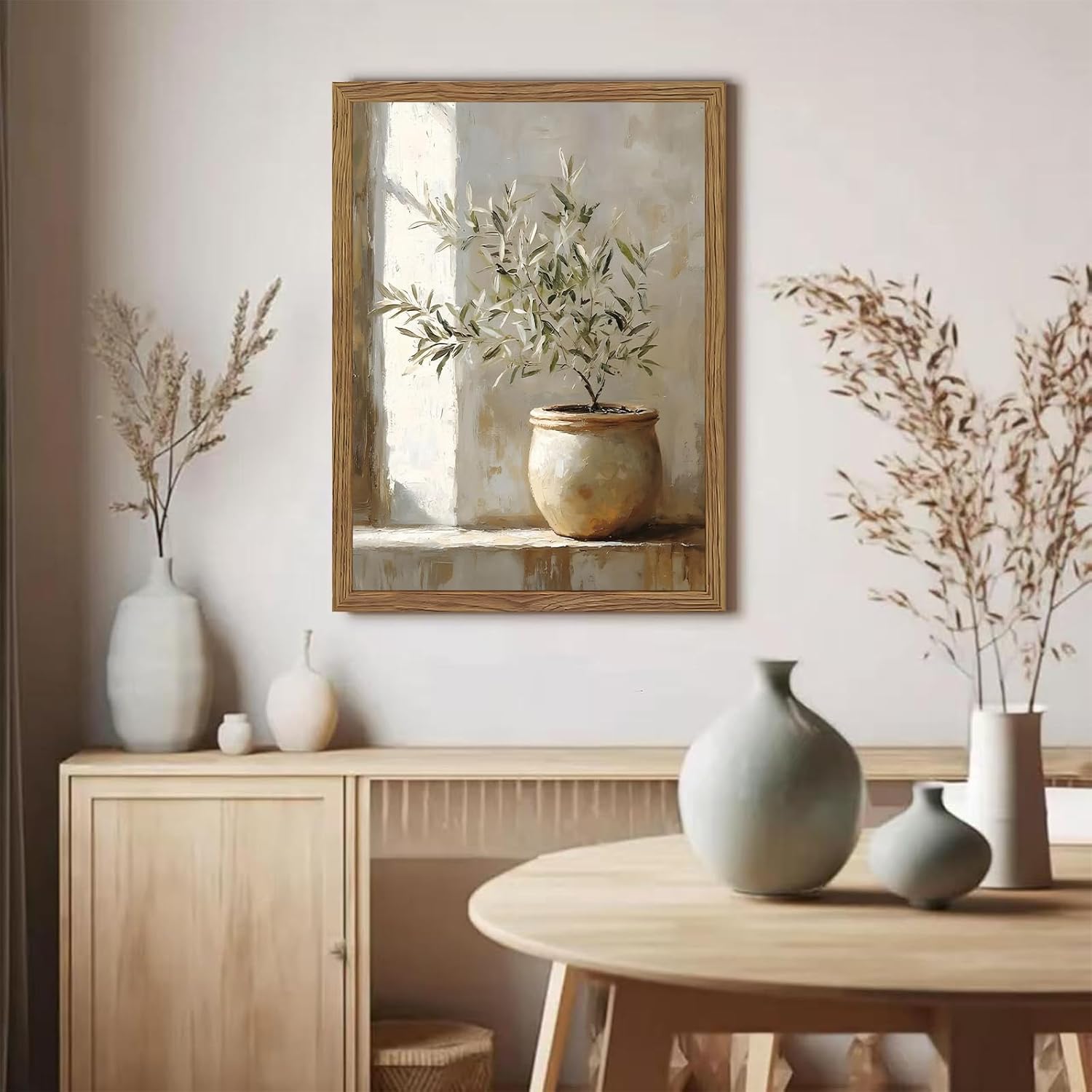 Rustic Potted Plant Paintings Prints / Olive Tree / 10"L x 8"W