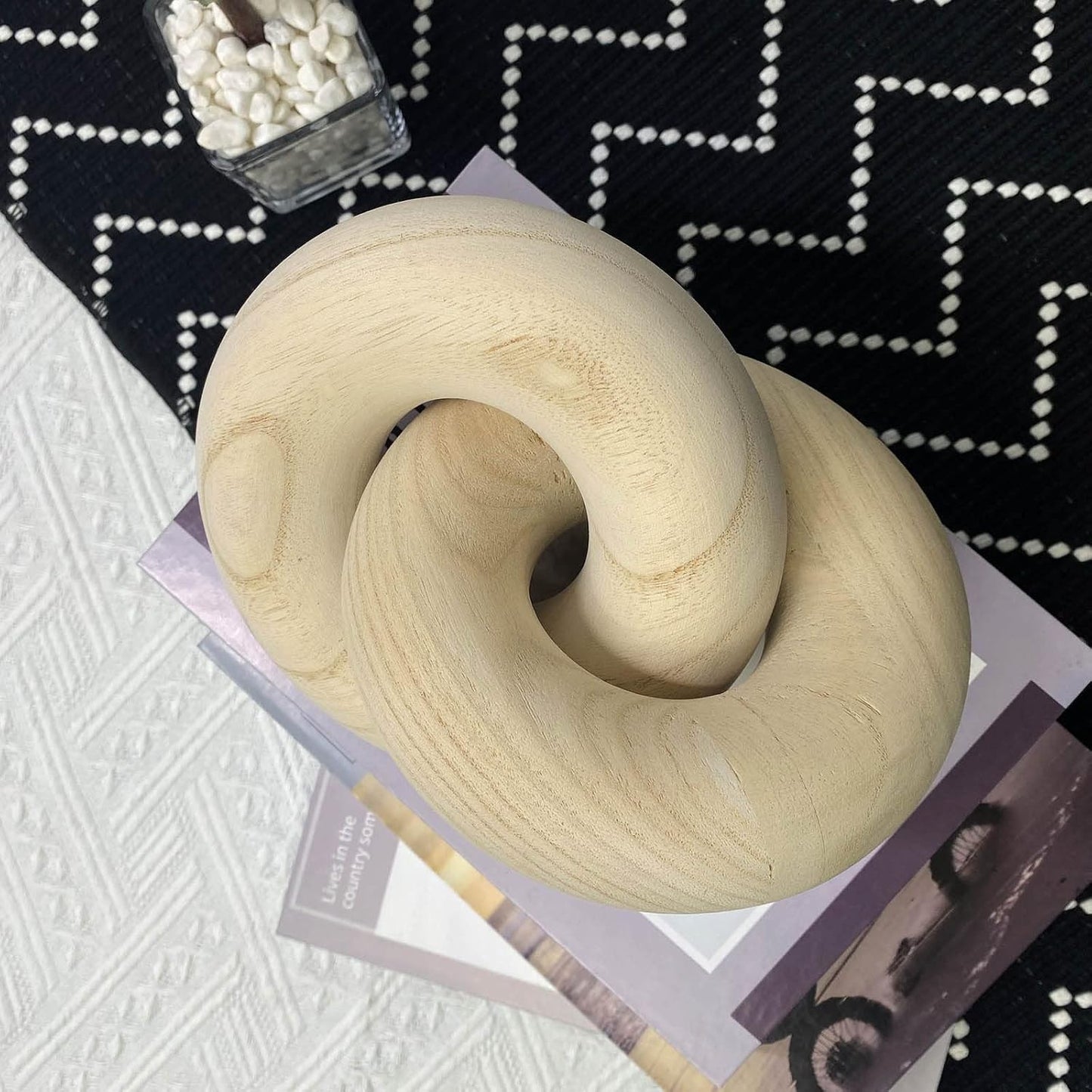 Hand Carved Boho Bead / Wood Color