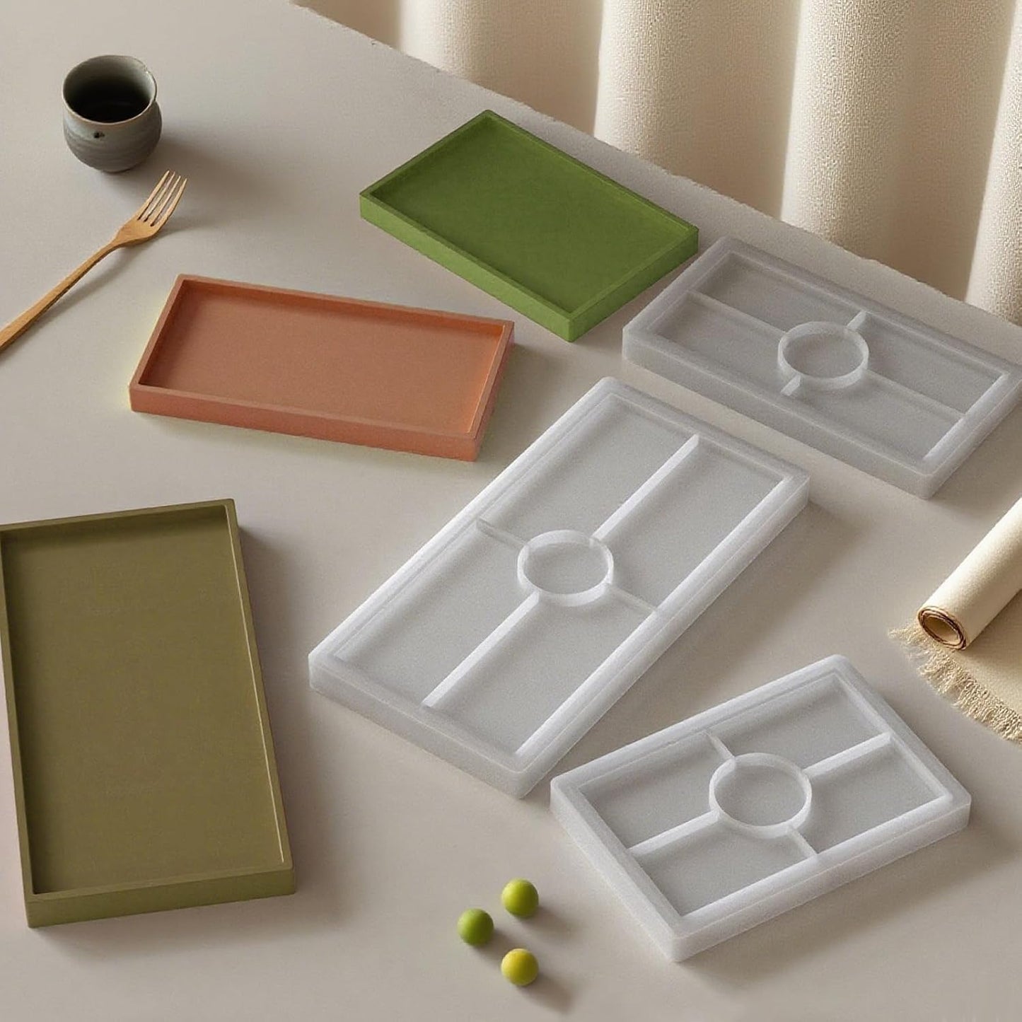 Rectangle Resin Tray Molds / Set of 3
