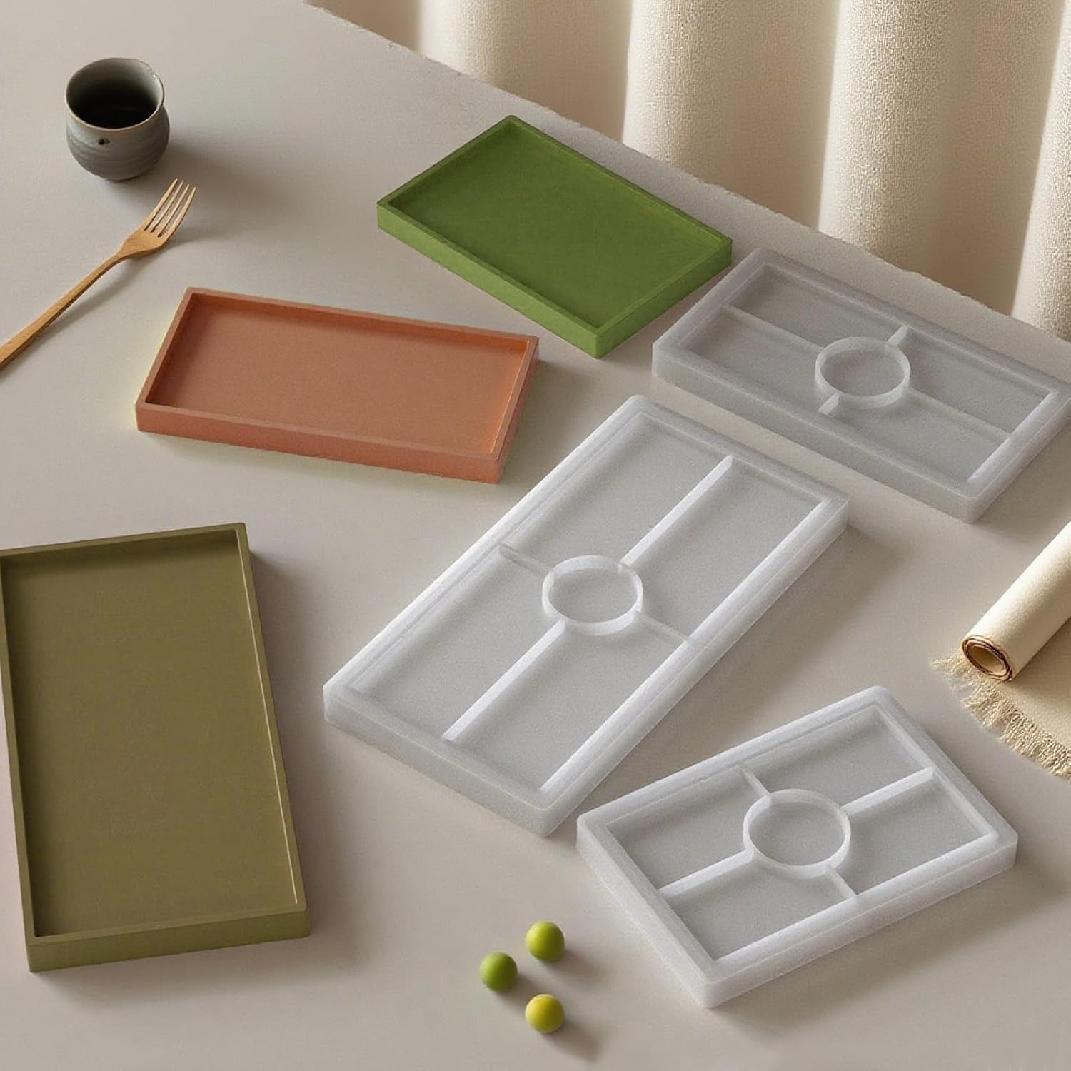 Rectangle Resin Tray Molds / Set of 3
