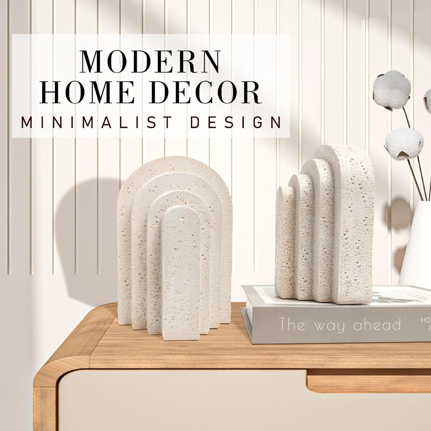 Heavy Duty Book Ends / Beige