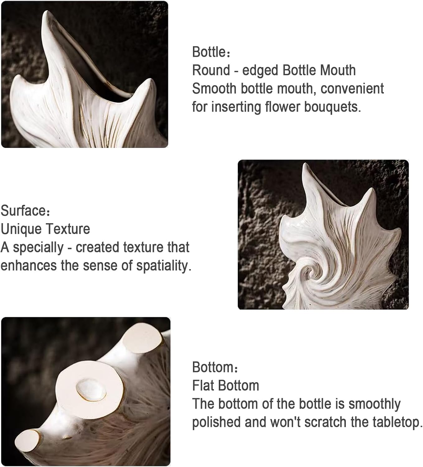 Ceramic Vase / Small Ceramic Flower Vase / Starfish Vase / White