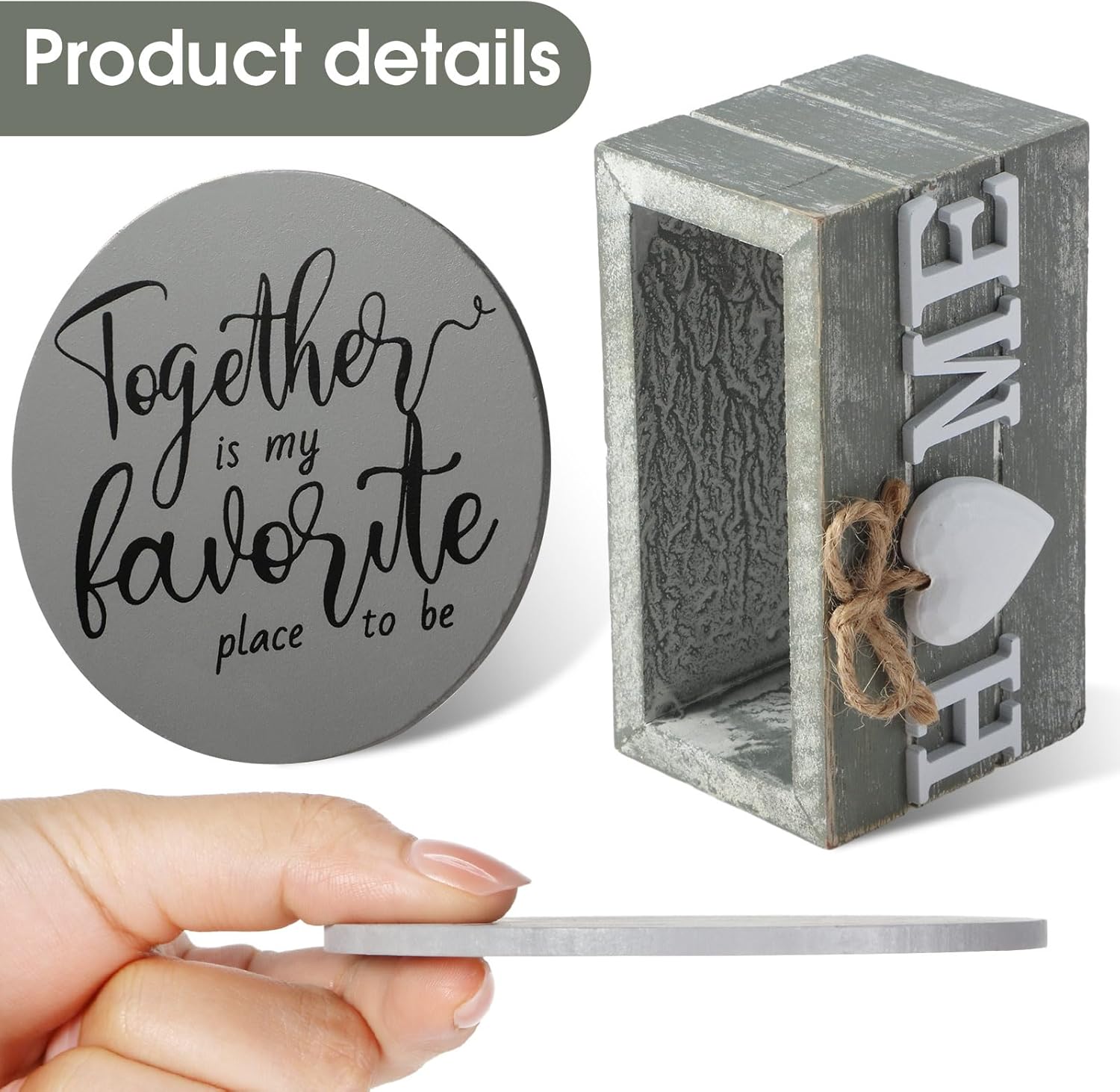 Holder 4'' Funny Decoration / Gray / Set of 6