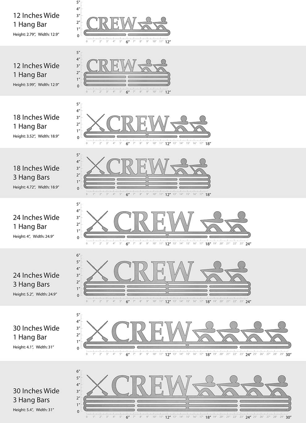 Allied Medal Hangers - Crew - Multiple Size Options Available!