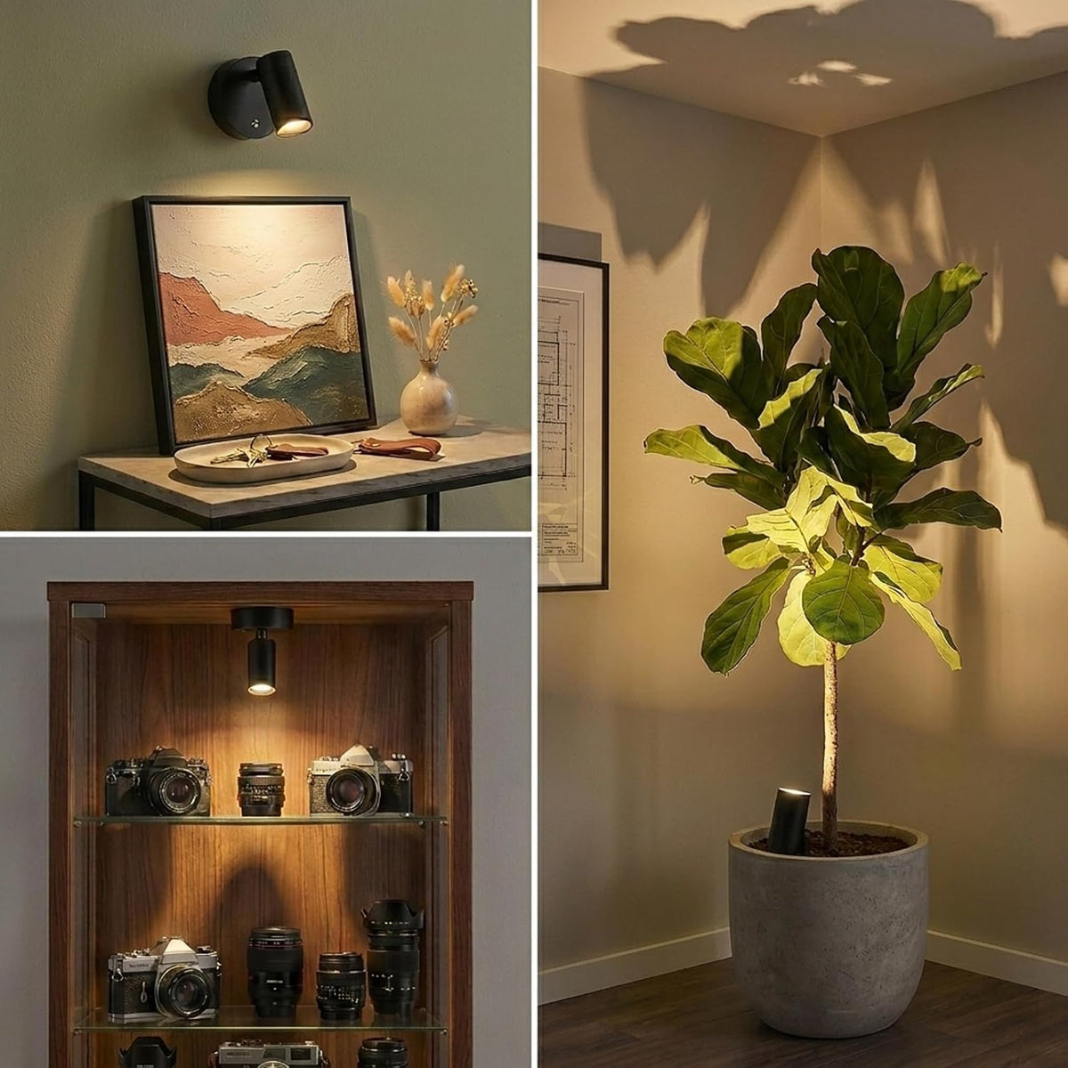Magnetic Rechargeable Picture Light 2 Pack, Wireless Art Spotlight with Remote & Touch Control, 3 Color Temps Dimmable