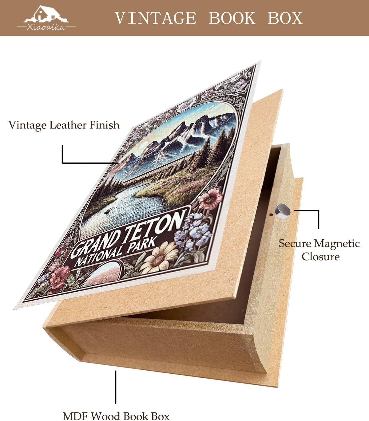 Vintage Faux Book Boxes / Grand Teton