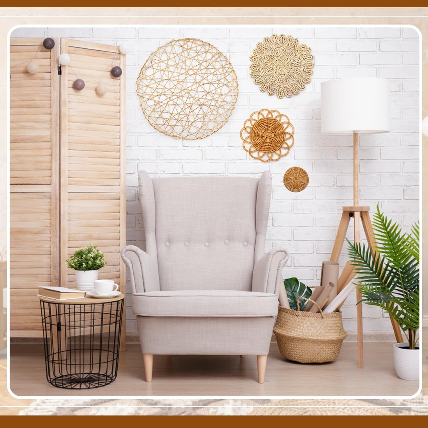 Boho Wall Hanging Basket Decor Set