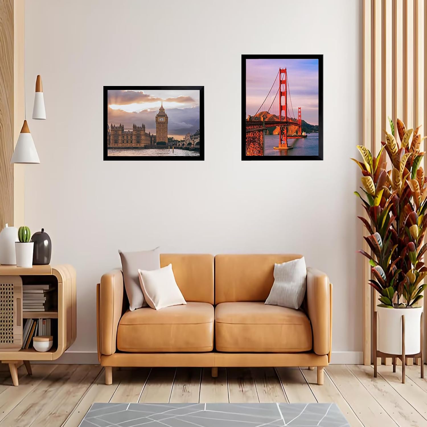 SESEAT 12x18 Picture Frame Black Set of 6, Display Pictures 12x18 Without Mat for Wall Mounting, Wall Gallery Poster