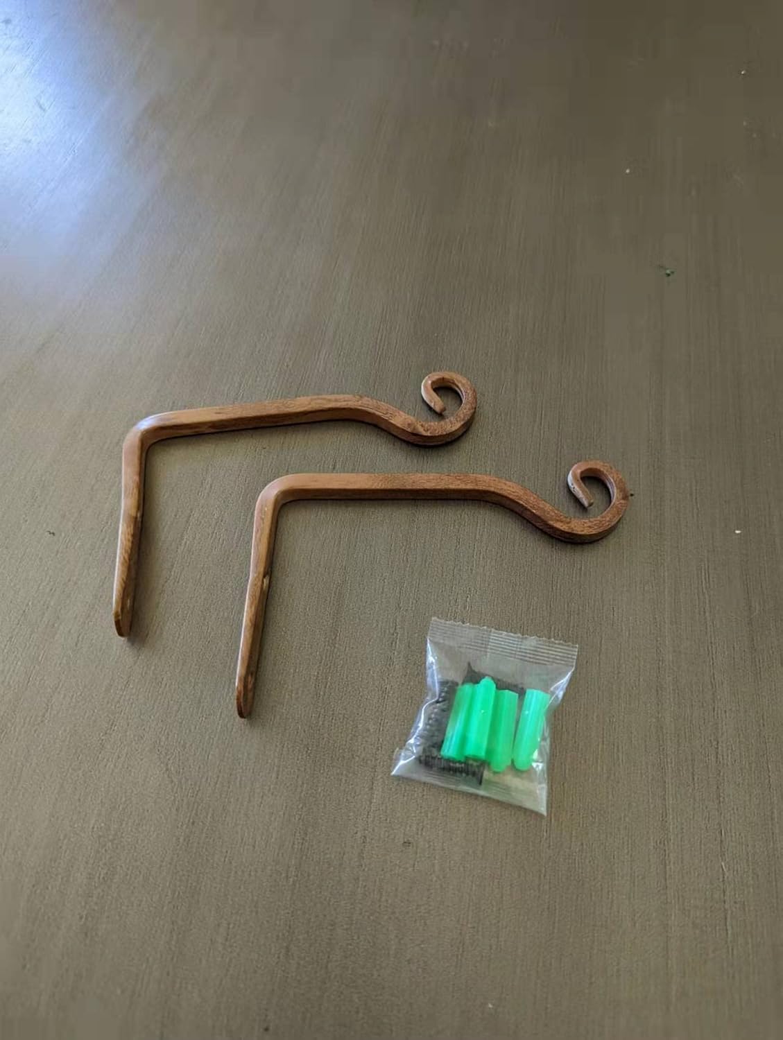 Decorative Metal Iron Wall Hook / 6 Inch / Coffee / Set of 2