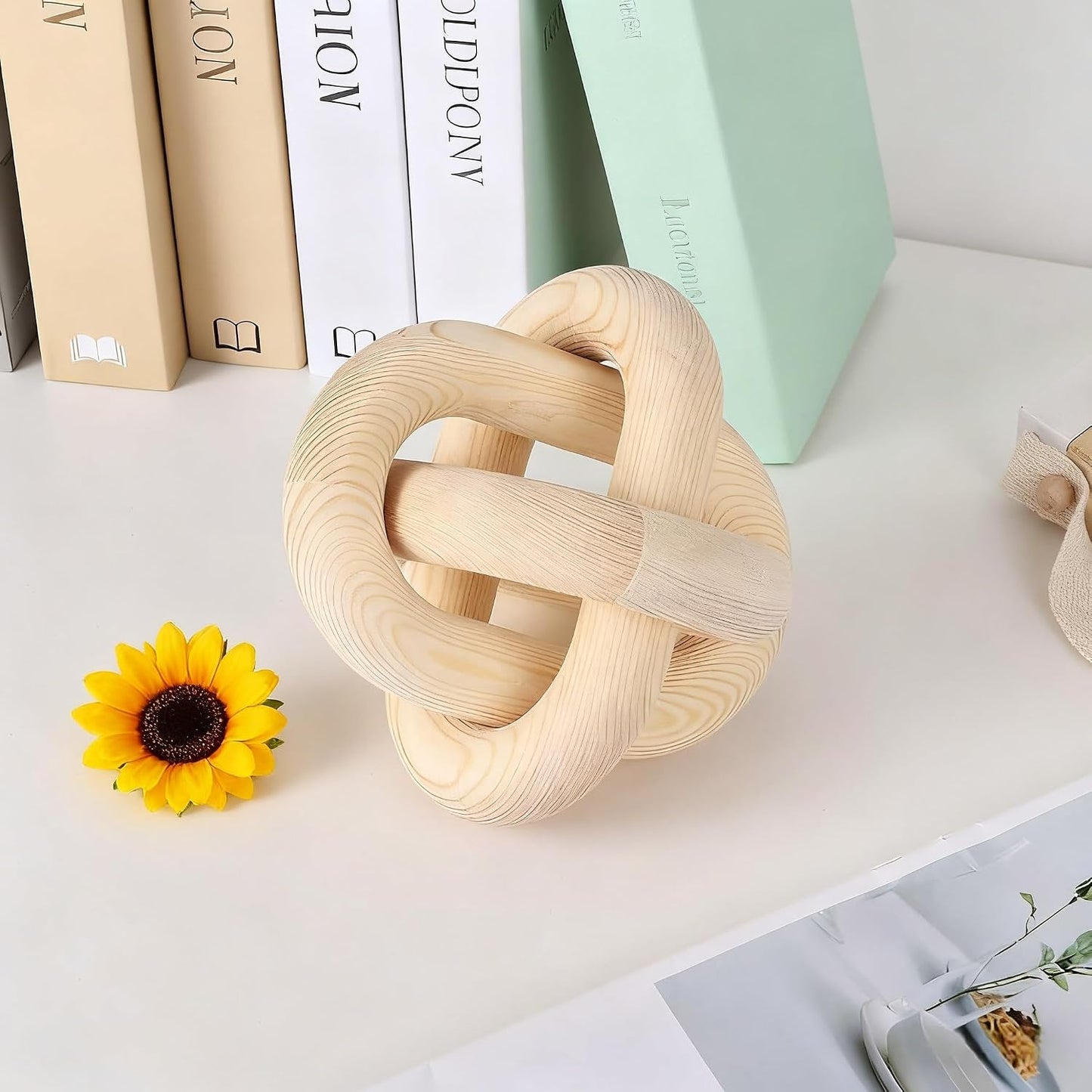 Wood Knot Chain Link Decor / Natural