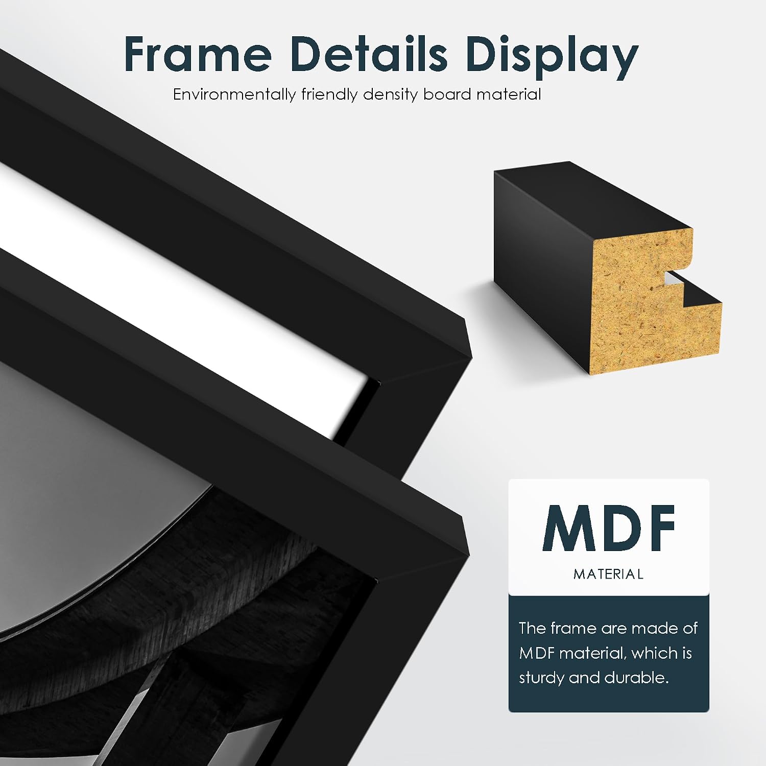 18x24 Frame Black 5 Pack, for Horizontal or Vertical Wall Mounting | Poster Frames 18 x 24, for Photos, Artwork; Fits