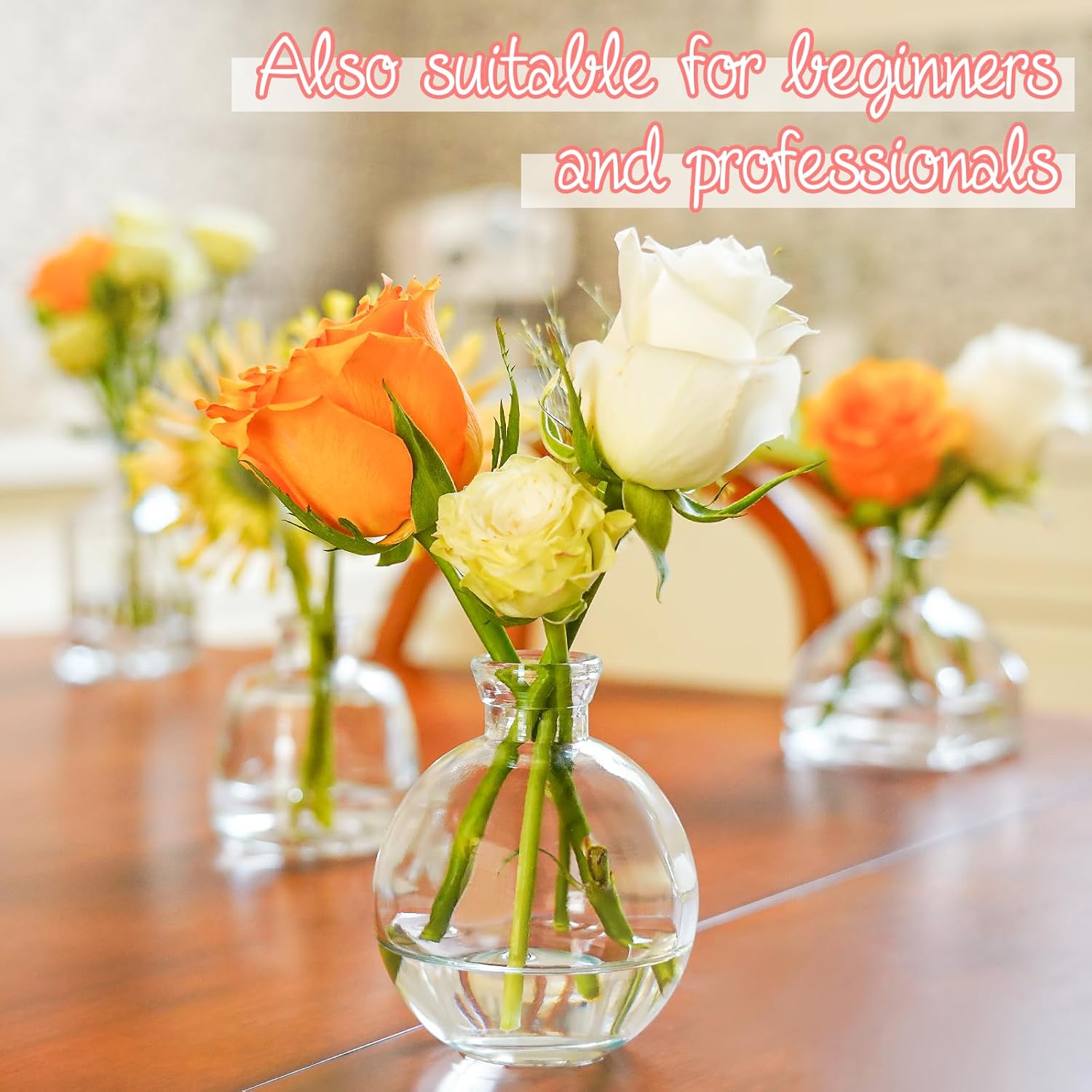 Glass Bud Vase in Bulk / Clear / Set of 12