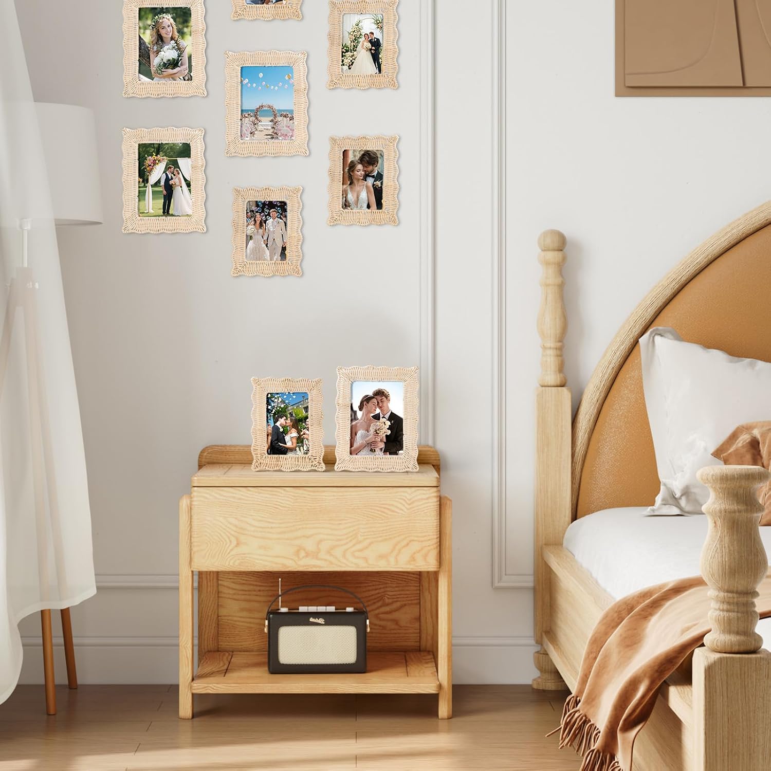 Picture Frames Boho Wall Decor Rattan Photo Frame / Natural Rattan / 5 x 7