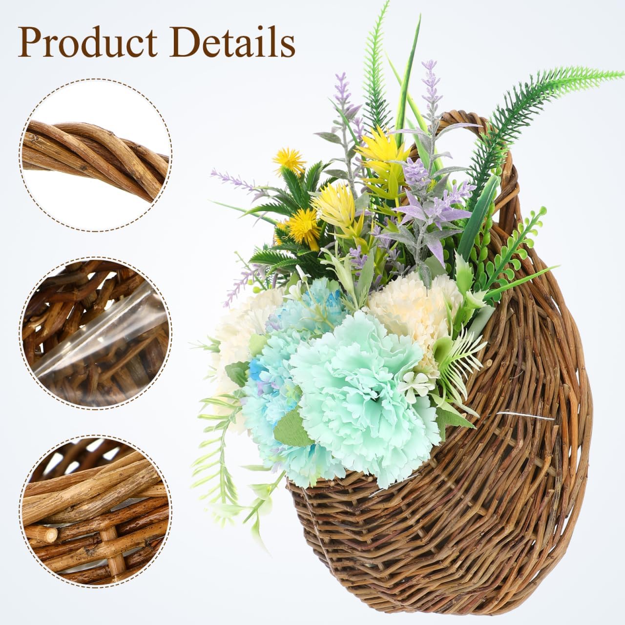 Wicker Wall Hanging Planter Set / Set of 2