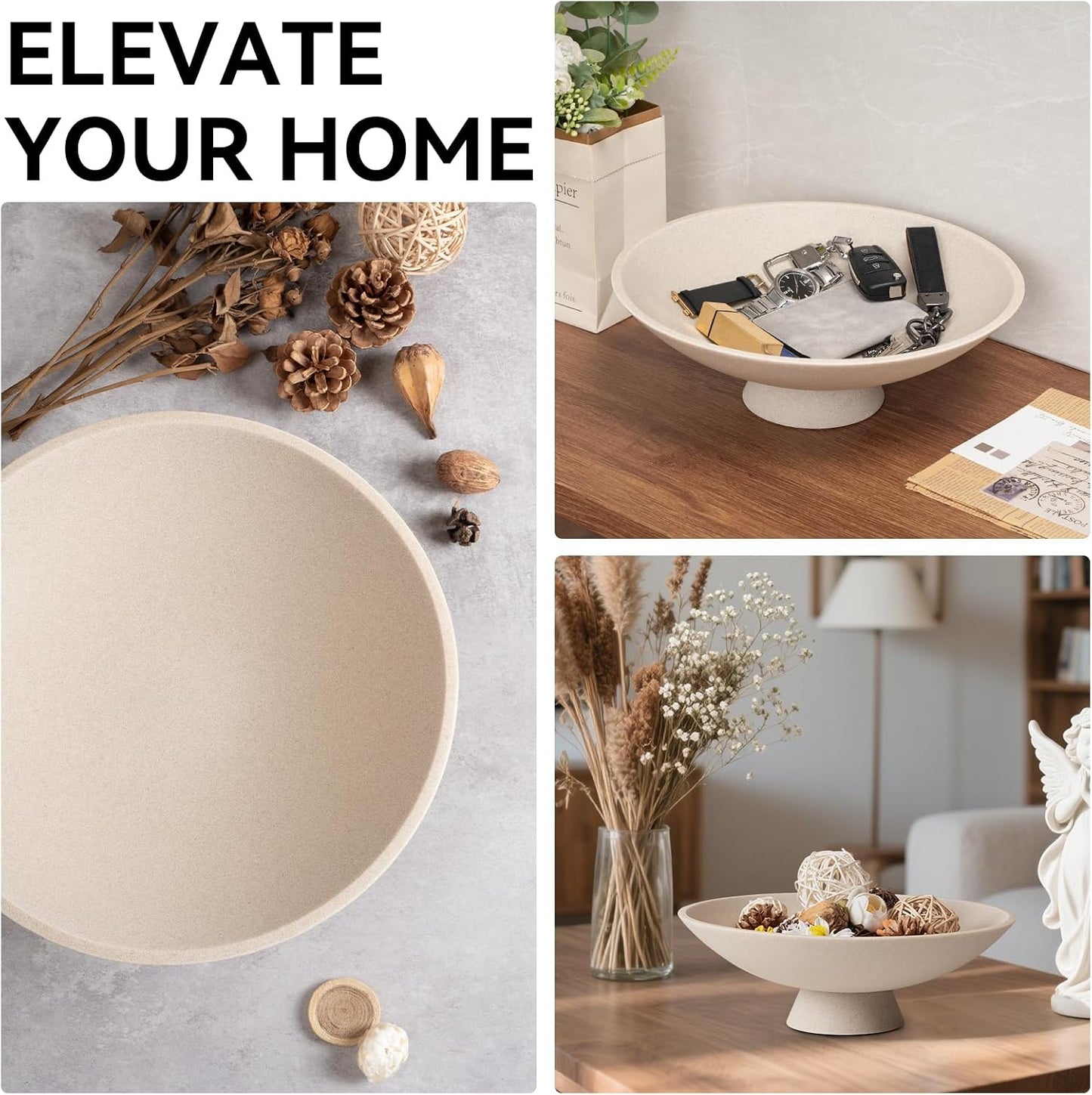 Modern Decorative Fruit Bowl / Beige