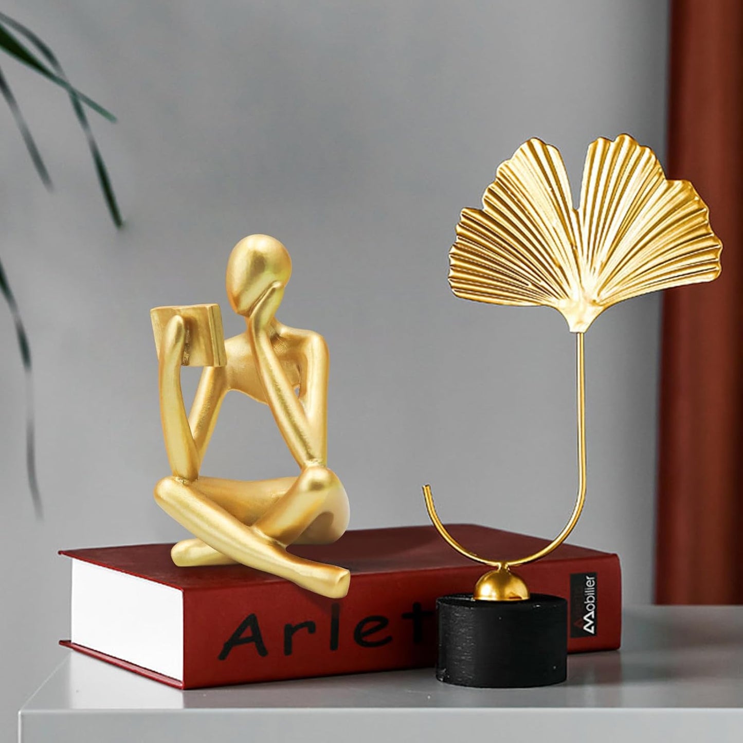 Modern Aesthetic Figurine Decoration / Small / Gold Right