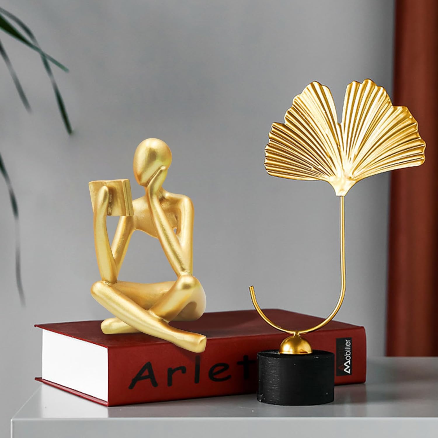 Modern Aesthetic Figurine Decoration / Small / Gold Right