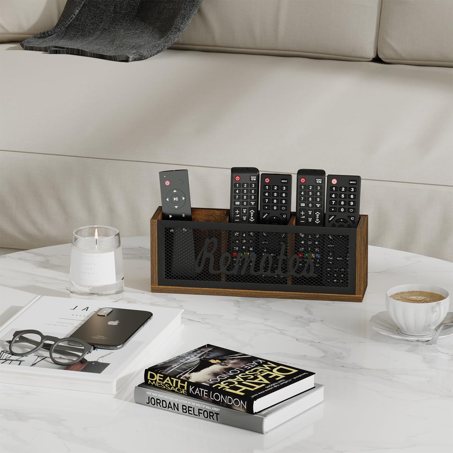 Remote Control Holder / Brown - Style A / Large