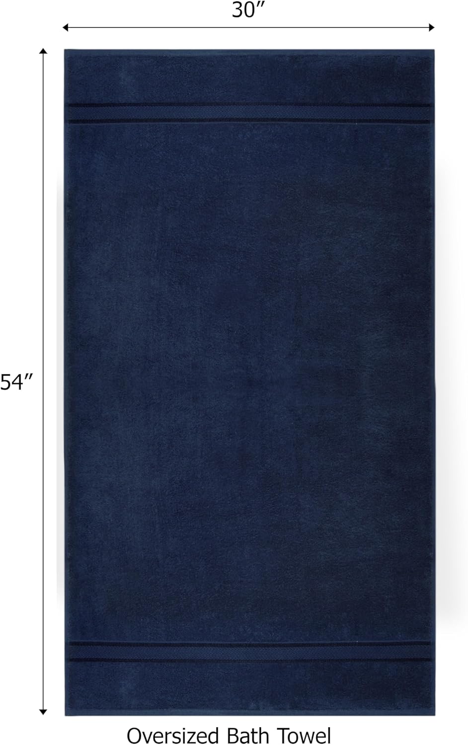 COTTON CRAFT Ultra Soft Bath Towels - 4 Pack 100% Cotton Large 30x54 inches | Oversized 580 GSM Absorbent Navy Bath